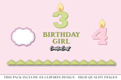 Birthday Girl PNG clipart, birthday girl png illustrations Product Image 1