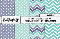 Lavender Digital Papers, purple backgrounds illustrations Product Image 1