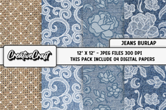 Burlap Textures Digital Papers, burlap backgrounds designs Product Image 1