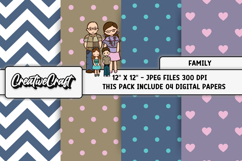 Family Digital Papers, family backgrounds designs Product Image 1