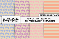 Pastel Colors Houndstooth Digital Papers, background designs Product Image 1