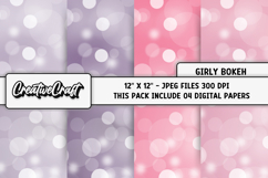 Rainbow Bokeh Digital Papers, bokeh backgrounds illustration Product Image 1