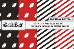 American Football Digital Papers, illustrations, backgrounds Product Image 1