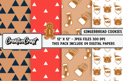 Christmas Digital Paper, gingerbread christmas digital paper Product Image 1