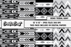 Boho Tribal Digital Papers, boho tribal digital scrapbook Product Image 1