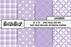 Lavender Digital Papers, purple backgrounds illustrations Product Image 1