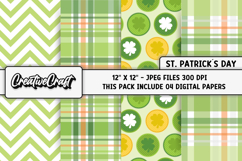 St Patricks Day Digital Papers, st patricks day illustration Product Image 1