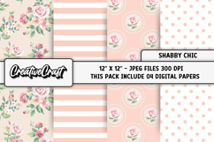 Shabby Chic digital paper, shabby chic backgrounds designs Product Image 1