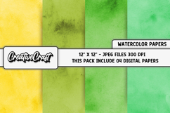 Watercolor Colors Digital Paper, watercolor illustration Product Image 1