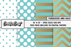 Turquoise Digital Paper, turquoise digital scrapbook design Product Image 1