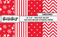 Christmas Digital Papers, christmas backgrounds designs Product Image 1