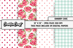 Shabby Chic digital paper, shabby chic backgrounds designs Product Image 1