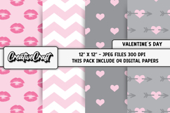 Valentines Day Digital Papers, scrapbook backgrounds designs Product Image 1