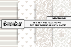 Wedding Digital Papers, wedding backgrounds illustrations Product Image 1