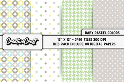 Baby Pastel Colors Digital Papers, baby backgrounds designs Product Image 1