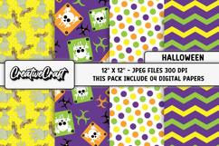 Halloween Digital Papers, scrapbooking, backgrounds designs Product Image 1
