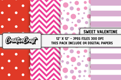 Valentines Day Digital Papers, valentines day illustrations Product Image 1