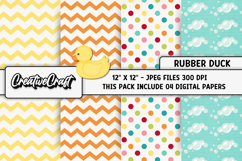 Rubber Duck Digital Paper, baby graphics, baby illustrations Product Image 1