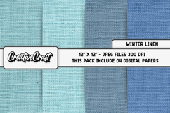 Winter Linen Digital Paper, christmas digital paper graphic Product Image 1