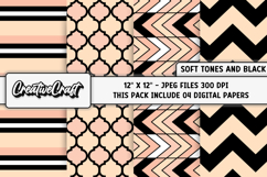Soft Tones Digital Papers, soft tones scrapbook backgrounds Product Image 1