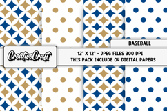 Baseball Sport Digital Paper, baseball graphic illustrations Product Image 1