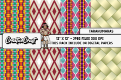 Boho Tribal Digital Paper, boho tribal digital scrapbook Product Image 1