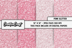 Pink Glitter Digital Papers, pink glitter background designs Product Image 1