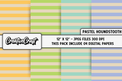 Pastel Colors Houndstooth Digital Papers, background designs Product Image 1