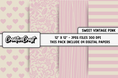 Shabby Chic digital paper, vintage scrapbook, illustration Product Image 1