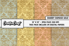 Shabby Chic digital paper, shabby gold backgrounds designs Product Image 1