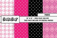 Love Paris Digital Papers, scrapbooking, backgrounds designs Product Image 1