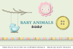 Baby Animals png clipart, baby graphics, animal illustration Product Image 1