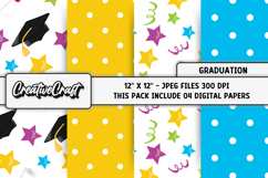 Graduation Digital Papers, scrapbooking backgrounds designs Product Image 1