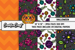 Halloween Digital Papers, scrapbooking, backgrounds designs Product Image 1