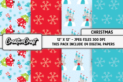 Christmas Digital Papers, christmas backgrounds designs Product Image 1