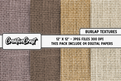 Burlap Textures Digital Papers, burlap backgrounds designs Product Image 1