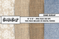 Burlap Textures Digital Papers, burlap backgrounds designs Product Image 1