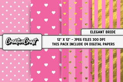Elegant Bride Digital Papers, wedding background designs Product Image 1