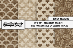 Linen Textures Digital Papers, linen backgrounds designs Product Image 1