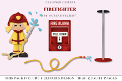 Firefighter Clipart, firefighter graphics, illustrations Product Image 1