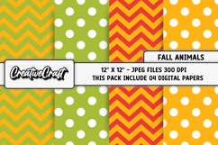 Autumn Fall Digital Paper, thanksgiving digital scrapbook Product Image 1