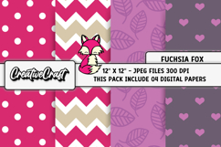 Little Fox Digital Papers, scrapbooking backgrounds designs Product Image 1