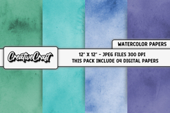 Watercolor Colors Digital Paper, watercolor illustration Product Image 1