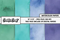 Watercolor Colors Digital Paper, watercolor illustration Product Image 1