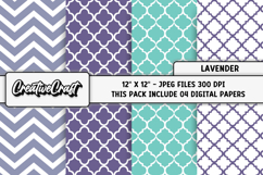 Lavender Digital Papers, purple backgrounds illustrations Product Image 1