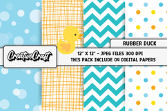 Rubber Duck Digital Paper, baby graphics, baby illustrations Product Image 1