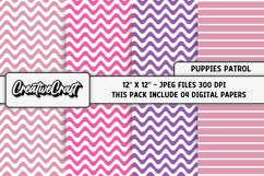 Puppies Patrol Digital Papers, scrapbook backgrounds designs Product Image 1