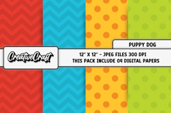 Pet Dog Digital Papers, puppy dog backgrounds illustrations Product Image 1