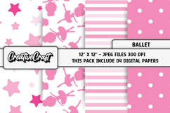 Ballerina Ballet Digital Papers, dance scrapbook papercraft Product Image 1