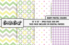 Baby Pastel Colors Digital Papers, baby backgrounds designs Product Image 1